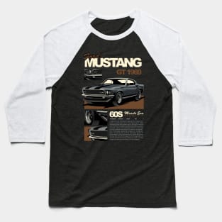 Retro Mustang 1969 GT Baseball T-Shirt